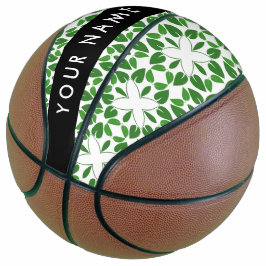 Bladpatroon, Groene Bladeren, Uw Naam Basketbal