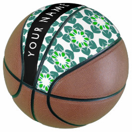 Bladpatroon, Groene Bladeren, Uw Naam Basketbal