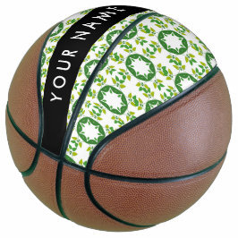 Bladpatroon, Groene Bladeren, Uw Naam Basketbal