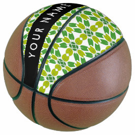 Bladpatroon, Groene Bladeren, Uw Naam Basketbal