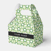 Bladpatroon, Groene Bladeren, Uw Naam Bedankdoosjes (Voorkant Zijde)