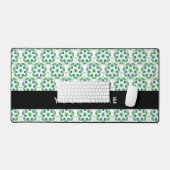 Bladpatroon, groene bladeren, uw naam bureaumat (Keyboard & Muis)