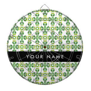 Bladpatroon, Groene Bladeren, Uw Naam Dartbord