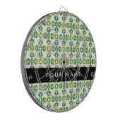Bladpatroon, Groene Bladeren, Uw Naam Dartbord (Voorkant Links)