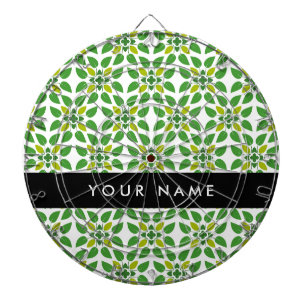 Bladpatroon, Groene Bladeren, Uw Naam Dartbord