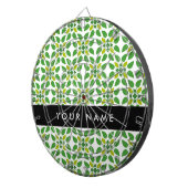 Bladpatroon, Groene Bladeren, Uw Naam Dartbord (Voorkant Rechts)