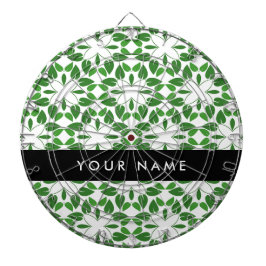 Bladpatroon, Groene Bladeren, Uw Naam Dartbord