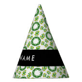 Bladpatroon, Groene Bladeren, Uw Naam Feesthoedjes (Rechts)
