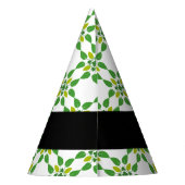 Bladpatroon, groene bladeren, uw naam feesthoedjes (Achterkant)
