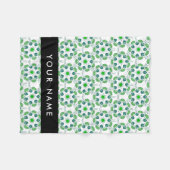 Bladpatroon, Groene Bladeren, Uw Naam Fleece Deken (Voorkant (Horizontaal))