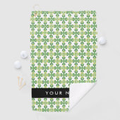 Bladpatroon, Groene Bladeren, Uw Naam Golfhanddoek (Insitu)