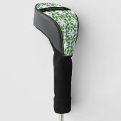 Bladpatroon, Groene Bladeren, Uw Naam Golfheadcover (Schuin)
