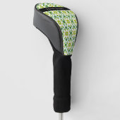 Bladpatroon, Groene Bladeren, Uw Naam Golfheadcover (Schuin)