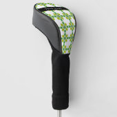 Bladpatroon, groene bladeren, uw naam golfheadcover (Schuin)