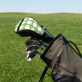 Bladpatroon, groene bladeren, uw naam golfheadcover