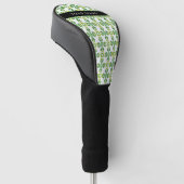 Bladpatroon, Groene Bladeren, Uw Naam Golfheadcover (Schuin)