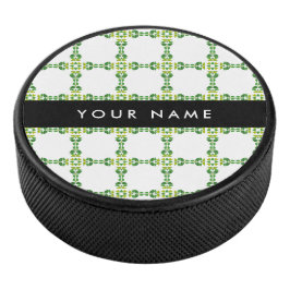 Bladpatroon, Groene Bladeren, Uw Naam Hockey Puck