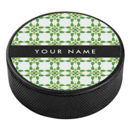 Bladpatroon, Groene Bladeren, Uw Naam Hockey Puck