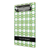 Bladpatroon, Groene Bladeren, Uw Naam Mini Klembord (Angled2)