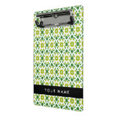 Bladpatroon, Groene Bladeren, Uw Naam Mini Klembord (Angled2)