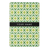 Bladpatroon, Groene Bladeren, Uw Naam Mini Klembord (Achterkant)