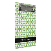 Bladpatroon, Groene Bladeren, Uw Naam Mini Klembord (Schuin)