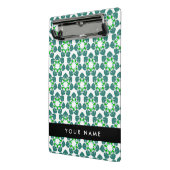 Bladpatroon, Groene Bladeren, Uw Naam Mini Klembord (Angled2)