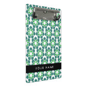 Bladpatroon, Groene Bladeren, Uw Naam Mini Klembord (Schuin)