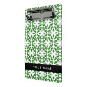 Bladpatroon, Groene Bladeren, Uw Naam Mini Klembord (Angled2)