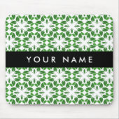Bladpatroon, Groene Bladeren, Uw Naam Muismat (Voorkant)