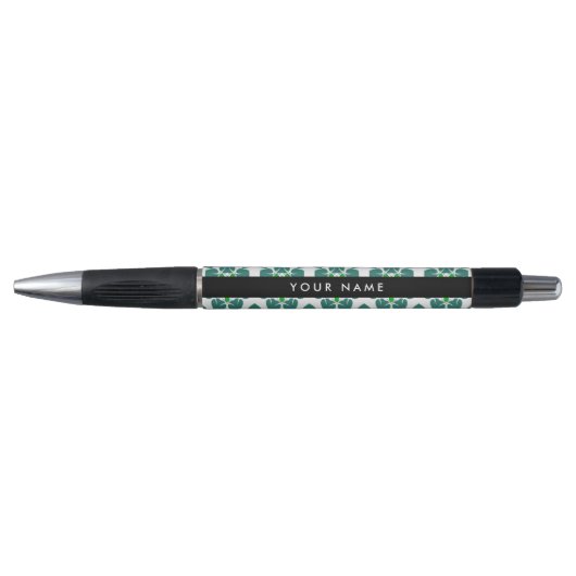 Bladpatroon, Groene Bladeren, Uw Naam Pen (Voorkant)