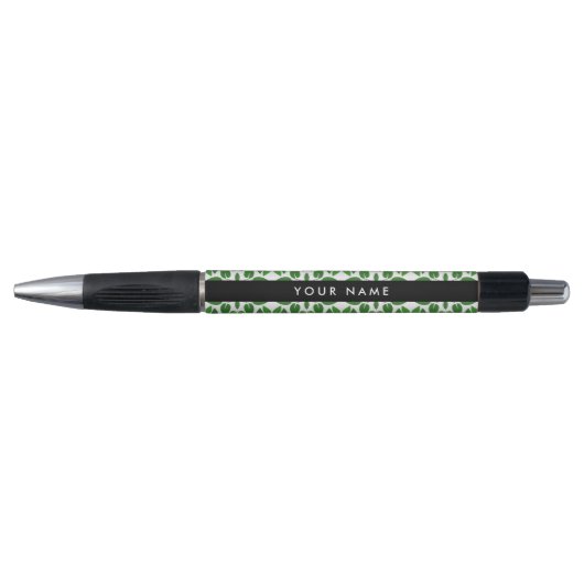 Bladpatroon, Groene Bladeren, Uw Naam Pen (Voorkant)