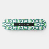 Bladpatroon, Groene Bladeren, Uw Naam Persoonlijk Skateboard (Horizontaal)