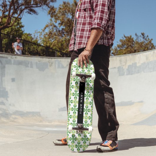 Bladpatroon, Groene Bladeren, Uw Naam Persoonlijk Skateboard (Buiten 2)
