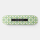 Bladpatroon, Groene Bladeren, Uw Naam Persoonlijk Skateboard (Horizontaal)