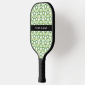 Bladpatroon, Groene Bladeren, Uw Naam Pickleball Paddle (Links)