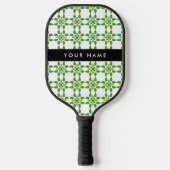 Bladpatroon, Groene Bladeren, Uw Naam Pickleball Paddle (Voorkant)