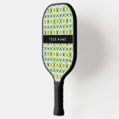 Bladpatroon, Groene Bladeren, Uw Naam Pickleball Paddle (Links)