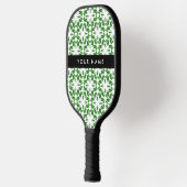 Bladpatroon, Groene Bladeren, Uw Naam Pickleball Paddle (Links)