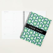 Bladpatroon, Groene Bladeren, Uw Naam Planner (Display)