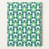 Bladpatroon, Groene Bladeren, Uw Naam Planner (Achterkant)