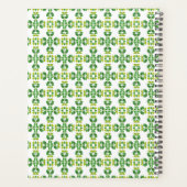 Bladpatroon, Groene Bladeren, Uw Naam Planner (Achterkant)