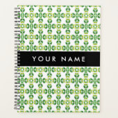 Bladpatroon, Groene Bladeren, Uw Naam Planner (Voorkant)