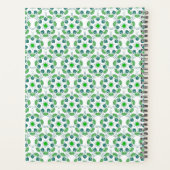 Bladpatroon, Groene Bladeren, Uw Naam Planner (Achterkant)