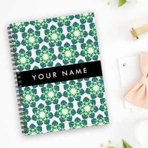 Bladpatroon, Groene Bladeren, Uw Naam Planner