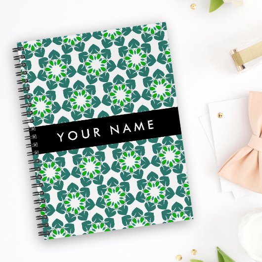 Bladpatroon, Groene Bladeren, Uw Naam Planner
