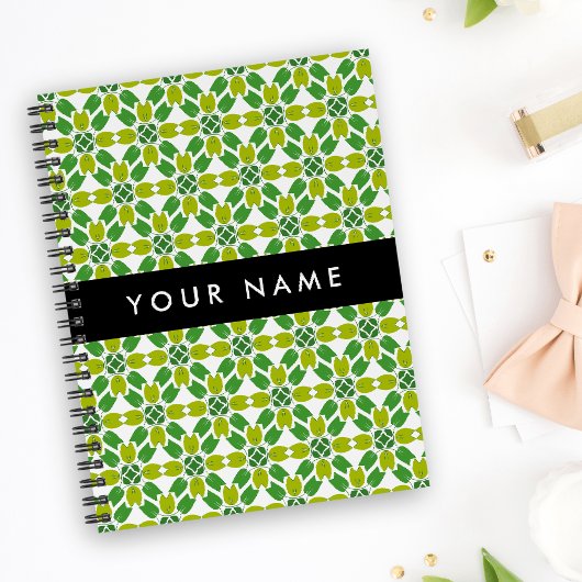 Bladpatroon, Groene Bladeren, Uw Naam Planner