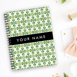 Bladpatroon, Groene Bladeren, Uw Naam Planner