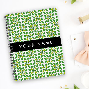 Bladpatroon, Groene Bladeren, Uw Naam Planner