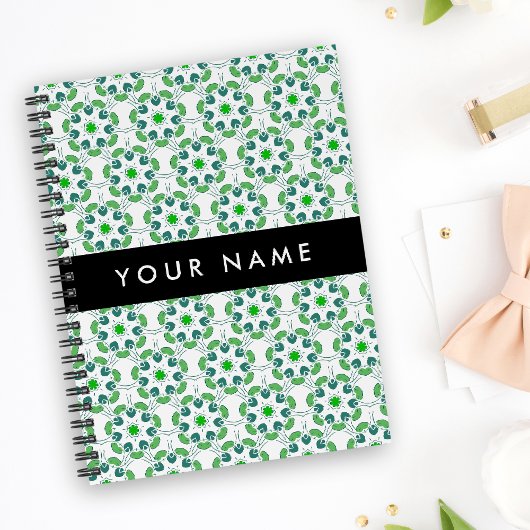 Bladpatroon, Groene Bladeren, Uw Naam Planner